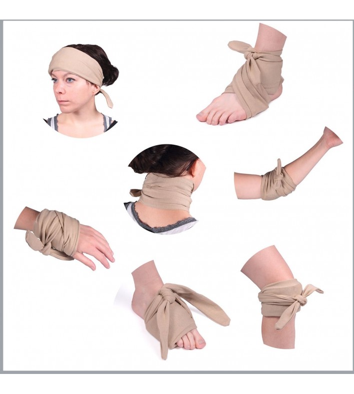 Bandeau gel chaud froid utilisé sur tête cheville poignet genou cou soulagement douleurs — Couleur Senior