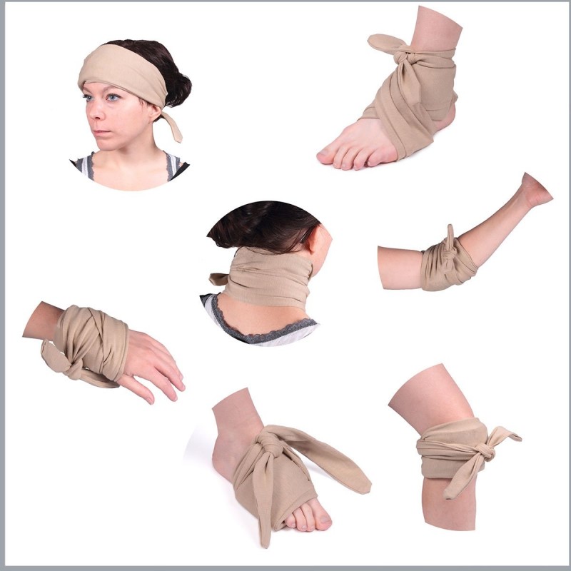 Bandeau gel chaud froid utilisé sur tête cheville poignet genou cou soulagement douleurs — Couleur Senior