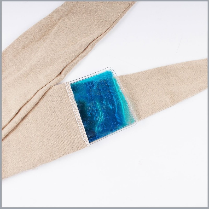 Poche de gel souple bleue 26x6,5cm pour bandeau thérapeutique chaud froid douleurs — Couleur Senior