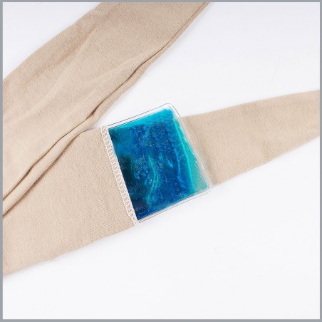 Poche de gel souple bleue 26x6,5cm pour bandeau thérapeutique chaud froid douleurs — Couleur Senior