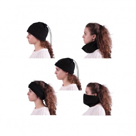 Bonnet écharpe bandeau 5 en 1