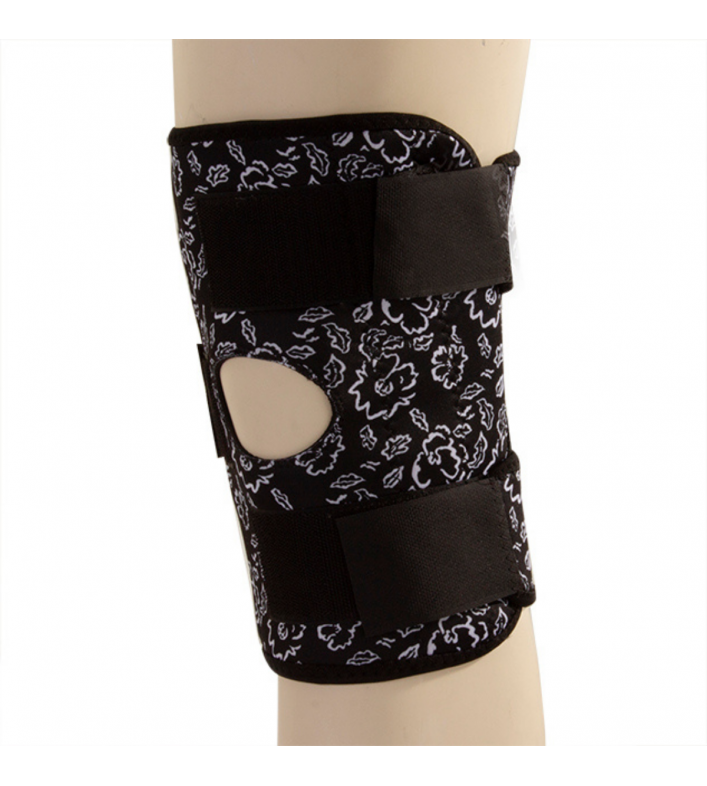 Support genou magnétique motif floral