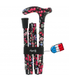 Canne pliante réglable alu fruits sur fond noir