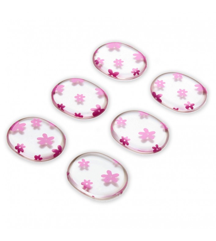 6 coussinets gel motifs fleurs