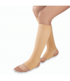 Bas de contention beige chair bout ouvert taille unique compression douce mollet cheville retour veineux jambes lourdes varices
