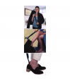 Chausse pied extensible 2 en 1 avec crochet habillage