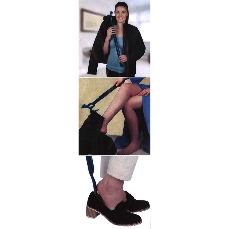 Chausse pied extensible 2 en 1 avec crochet habillage