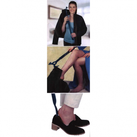 Chausse pied extensible 2 en 1 avec crochet habillage