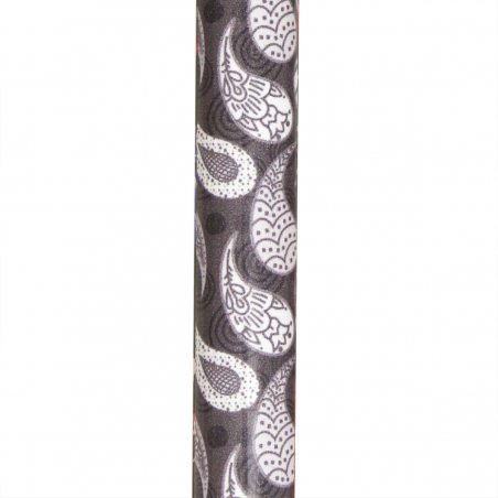 Canne pliante réglable en aluminium gris pierre cachemire, parfaite pour les femmes élégantes.