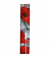Canne pliante réglable alu coquelicots et poignée plexiglass rouge Canne pliante réglable alu coquelicots et poignée plexiglass rouge