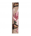Canne réglable alu beige avec fleurs et papillons et poignée bois Canne réglable alu beige avec fleurs et papillons et poignée bois