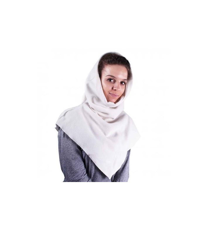 Châle capuche tour de cou 2 en 1 - Coloris blanc